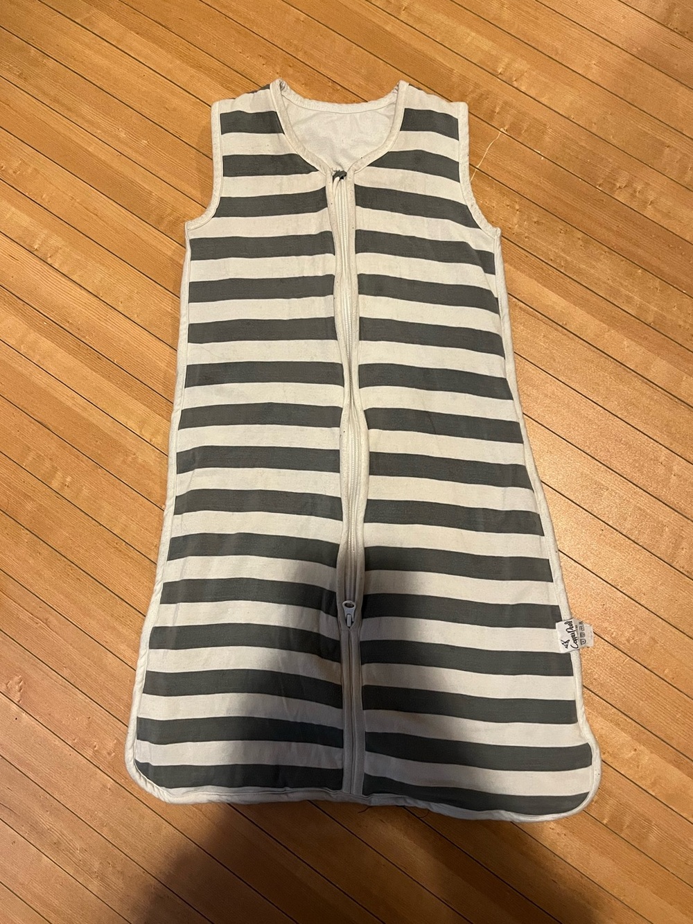 Copper Pearl Weighted Sleep Sack Grey Striped